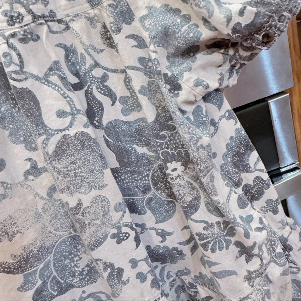 Pilcro by Anthropologie Puff Sleeve Dress/ with Frayed Hems XL - Picture 11 of 16